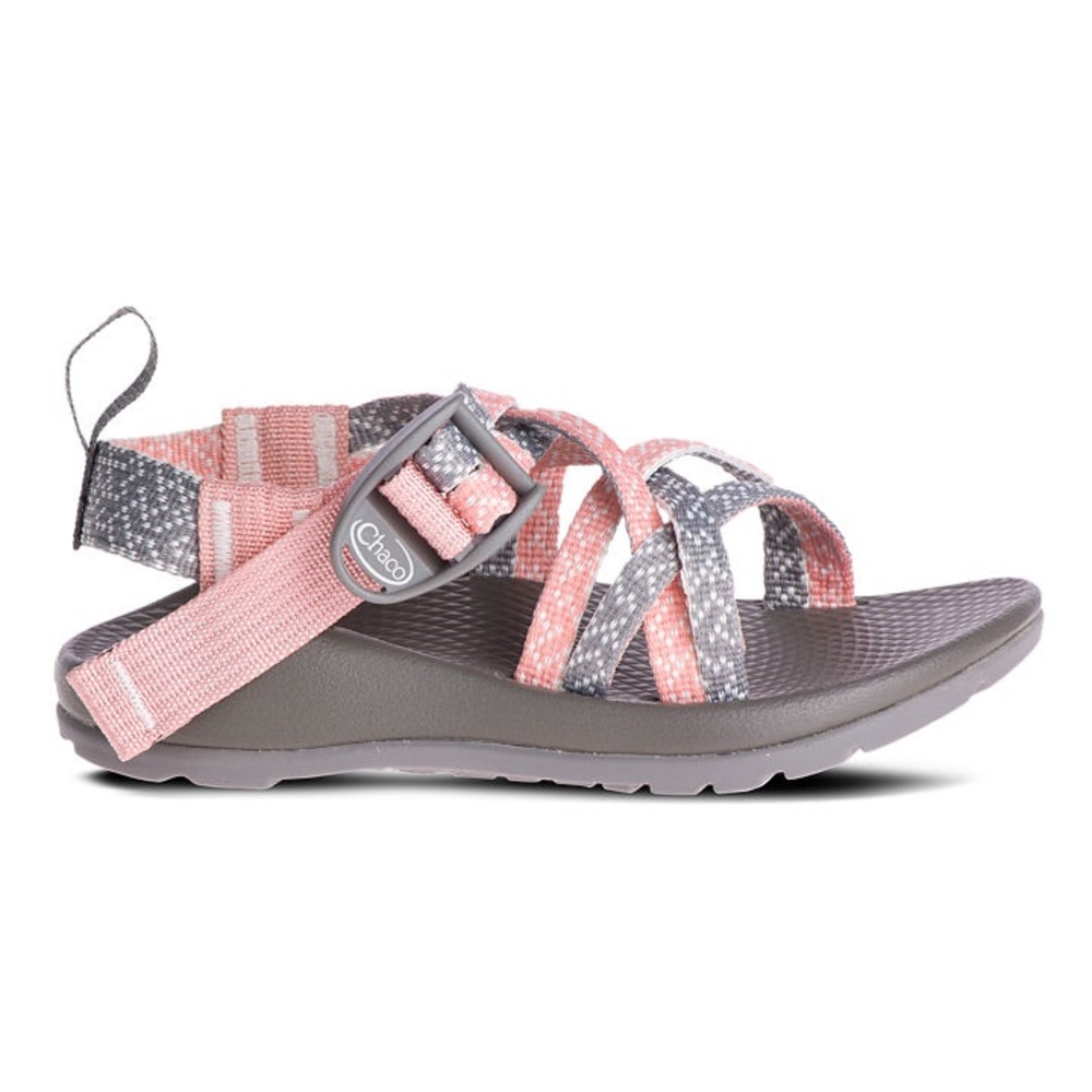 Chaco Big Kid's ZX/1 EcoTread™ Sandal with Pink and Gray Straps